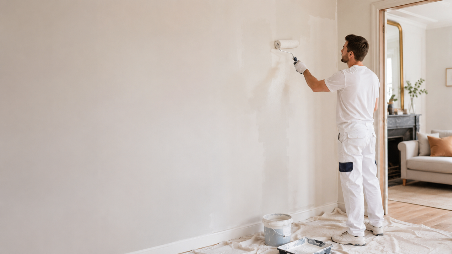 Peinture intérieure dans une maison